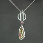 Watermelon Tourmaline Linear Necklace