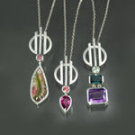 Pink Tourmaline and Zircon Linear Necklace