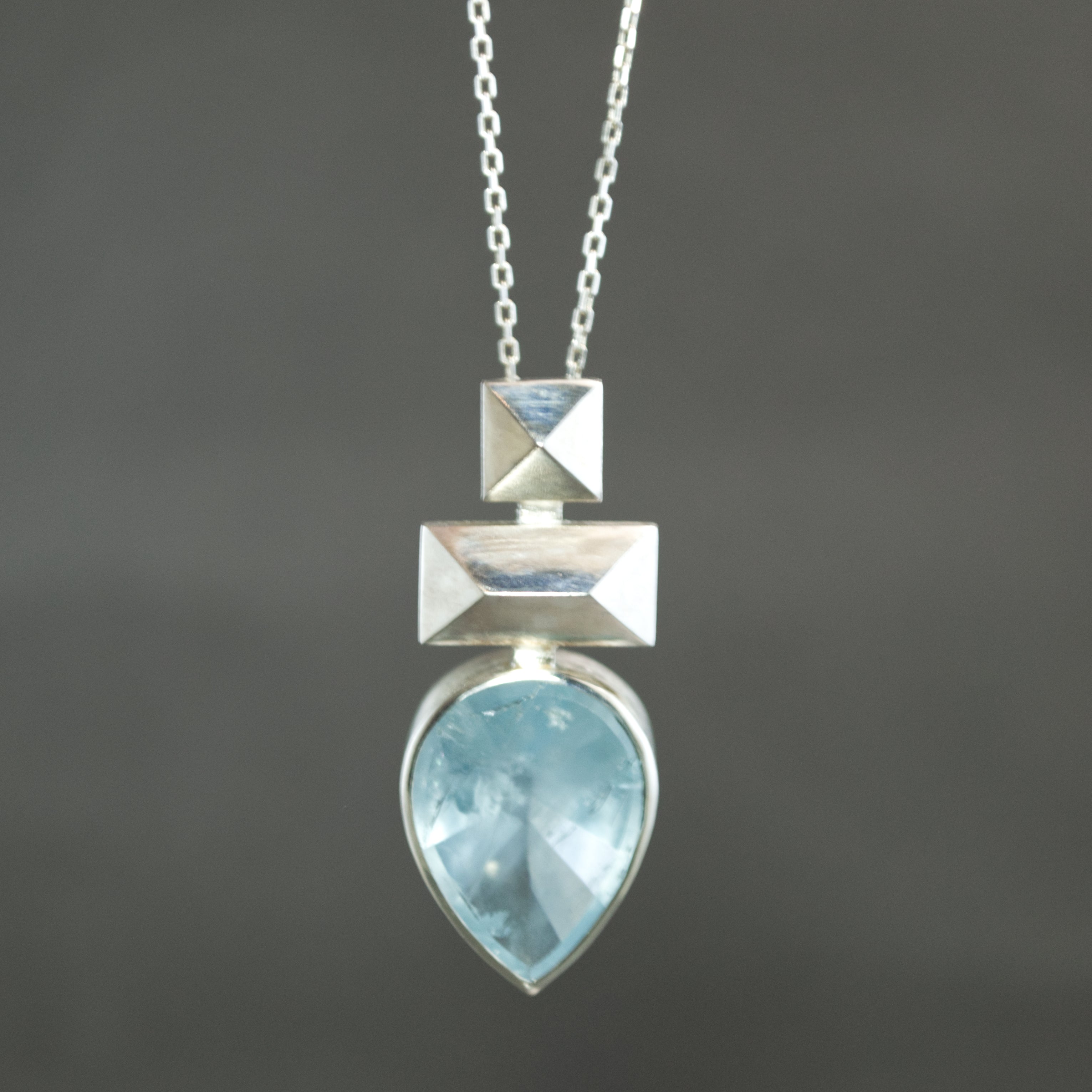 Aquamarine Frusta Tall Ship Pendant