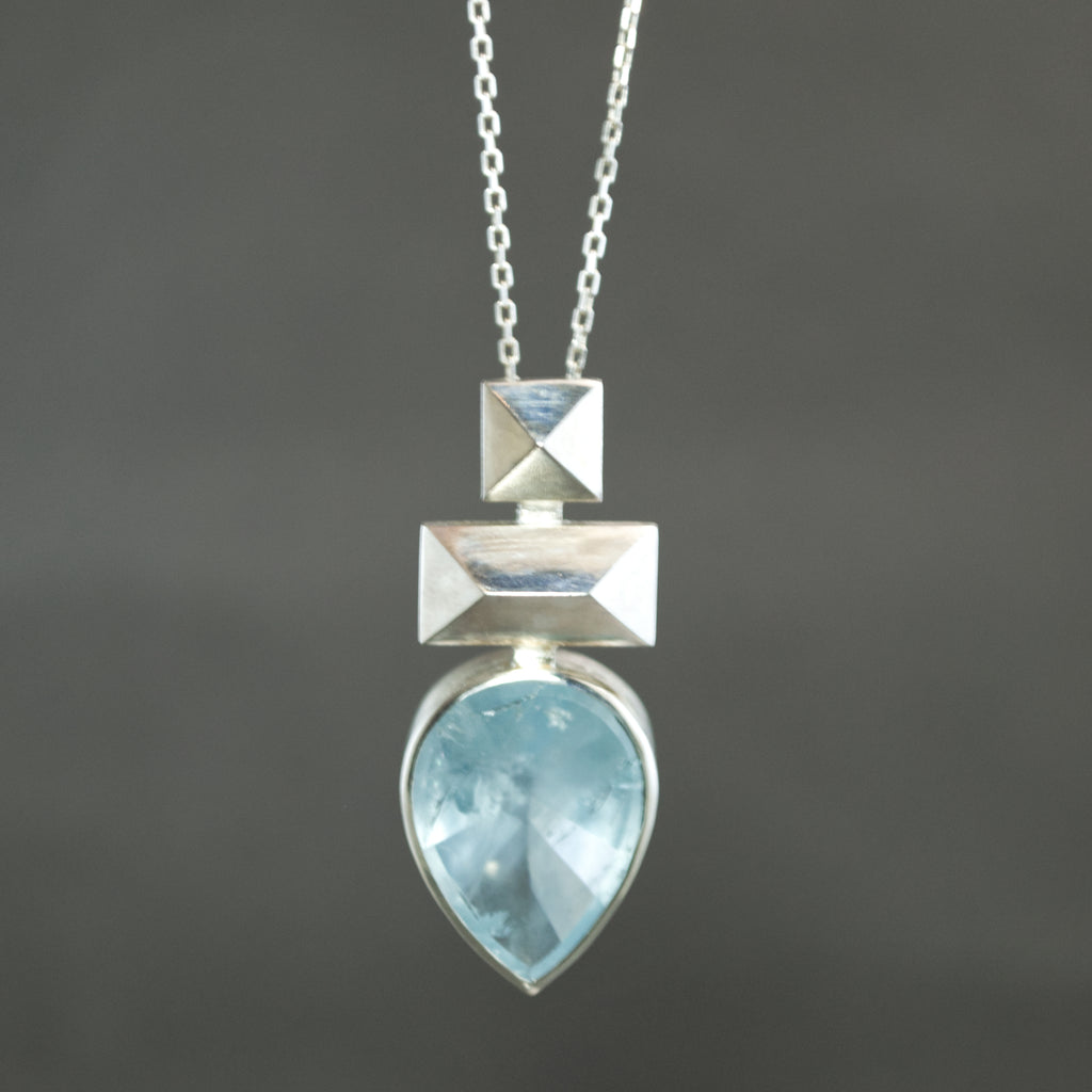 Aquamarine Frusta Tall Ship Pendant