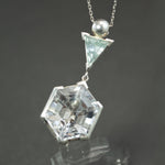 Aquamarine and Rock Crystal Pendant