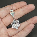 Aquamarine and Rock Crystal Pendant