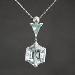 Aquamarine and Rock Crystal Pendant