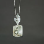 Pyrite in Quartz Sconce Statement Necklace