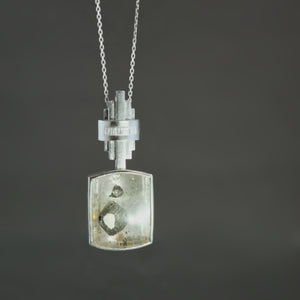 Pyrite in Quartz Sconce Statement Necklace