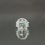 Green Topaz Ring in Sterling Silver - Size 7
