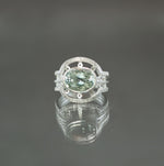 Green Topaz Ring in Sterling Silver - Size 7