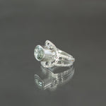 Green Topaz Ring in Sterling Silver - Size 7