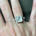 Dendritic Quartz Culet Ring in Sterling Silver - Size 6.75