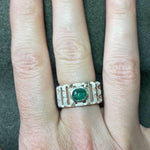 Emerald Culet Ring in Sterling Silver - Size 8