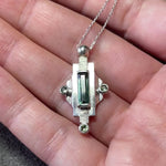 Tourmaline and Sapphire Sconce Pendant