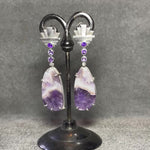 Chevron Amethyst Ombre Dangles