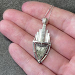 Pyrite in Quartz Deco Skyline Pendant