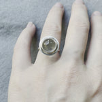 Sterling Silver Fob Ring in Quartz
