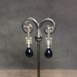 Onyx Drop Culet Earrings