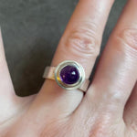 Petite Fob Ring in Amethyst - Size 8