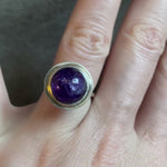 Amethyst Fob Ring - Size 7.25