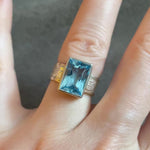 Blue Topaz Boudoir Ring - Size 6.75