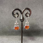 Spessartine Garnet Culet Dangles in Sterling Silver