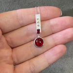 Garnet and Tangerine Sapphire Pendant