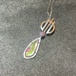 Watermelon Tourmaline Linear Necklace