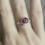 Pink Tourmaline Wide Frusta Ring - Size 8
