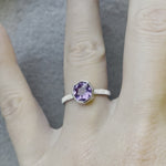 Amethyst Octagon Coined Ring - Size 7