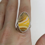 banded agate cocktail ring