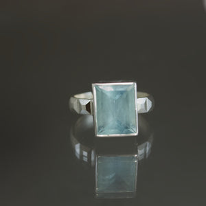 Vertical Aquamarine Frusta Ring - Size 7.5