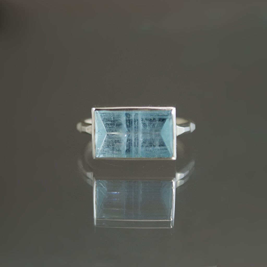 Aquamarine Frusta Ring - Size 7