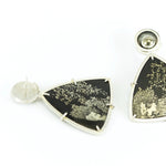 Pyrite in Slate Earrings #1
