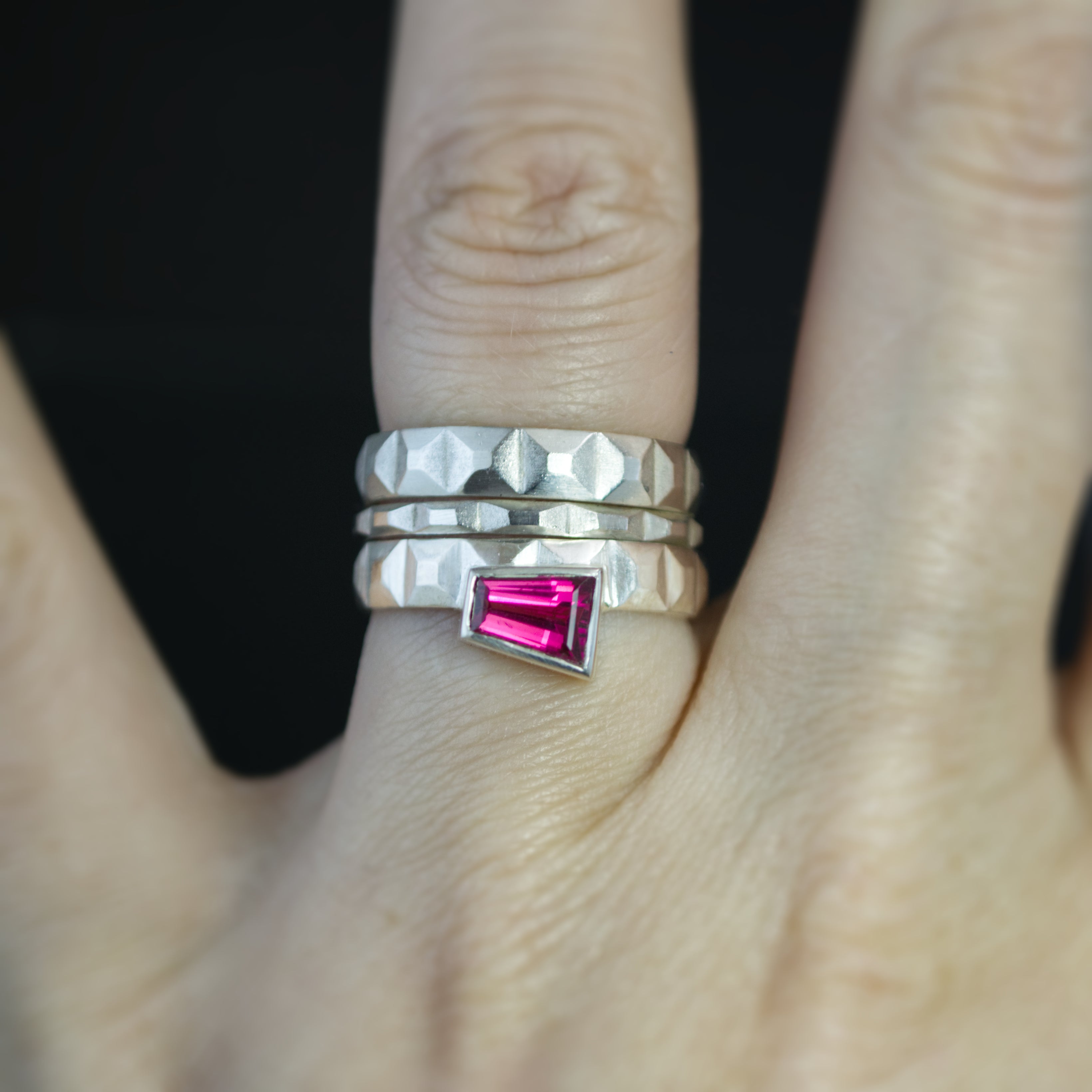 Pink Tourmaline Frusta Ring - Size 7