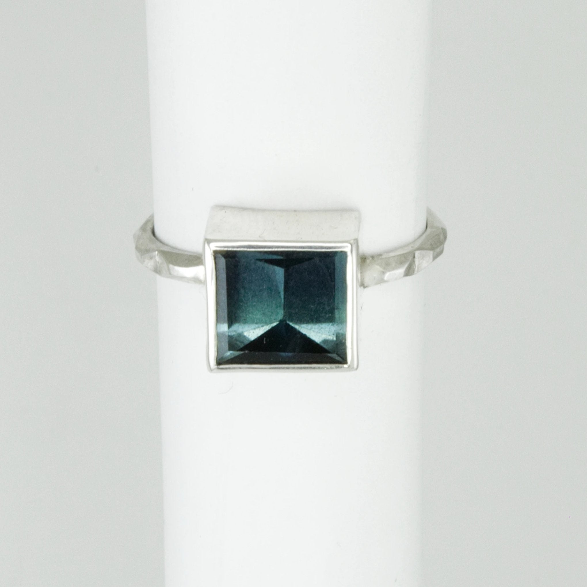 Deep Blue Tourmaline Frusta Ring - Size 6