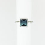 Deep Blue Tourmaline Frusta Ring - Size 6