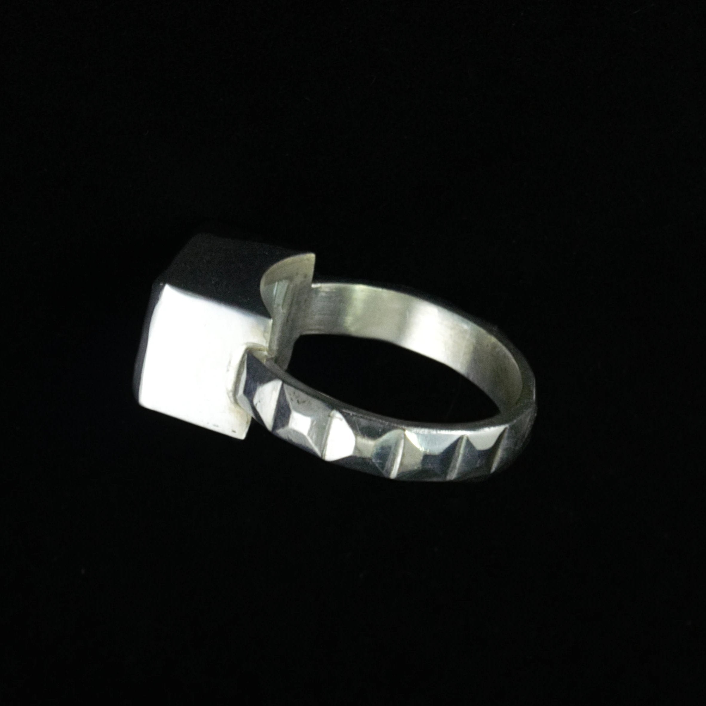 Aquamarine Wide Frusta Ring - Size 7