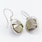Pyrite crystal earrings