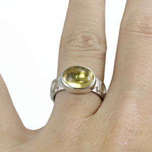 Art Deco Yellow Beryl Ring