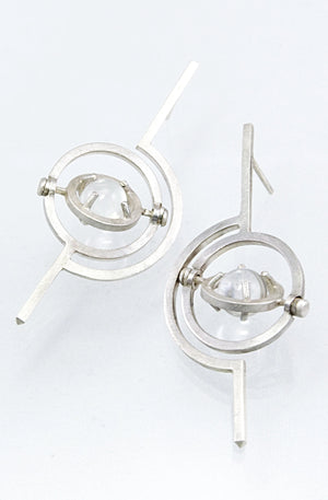 gyroscope kinetic armillary earrings