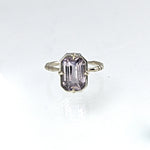 Lavender Spinel Bone Ring - 14k Palladium White Gold