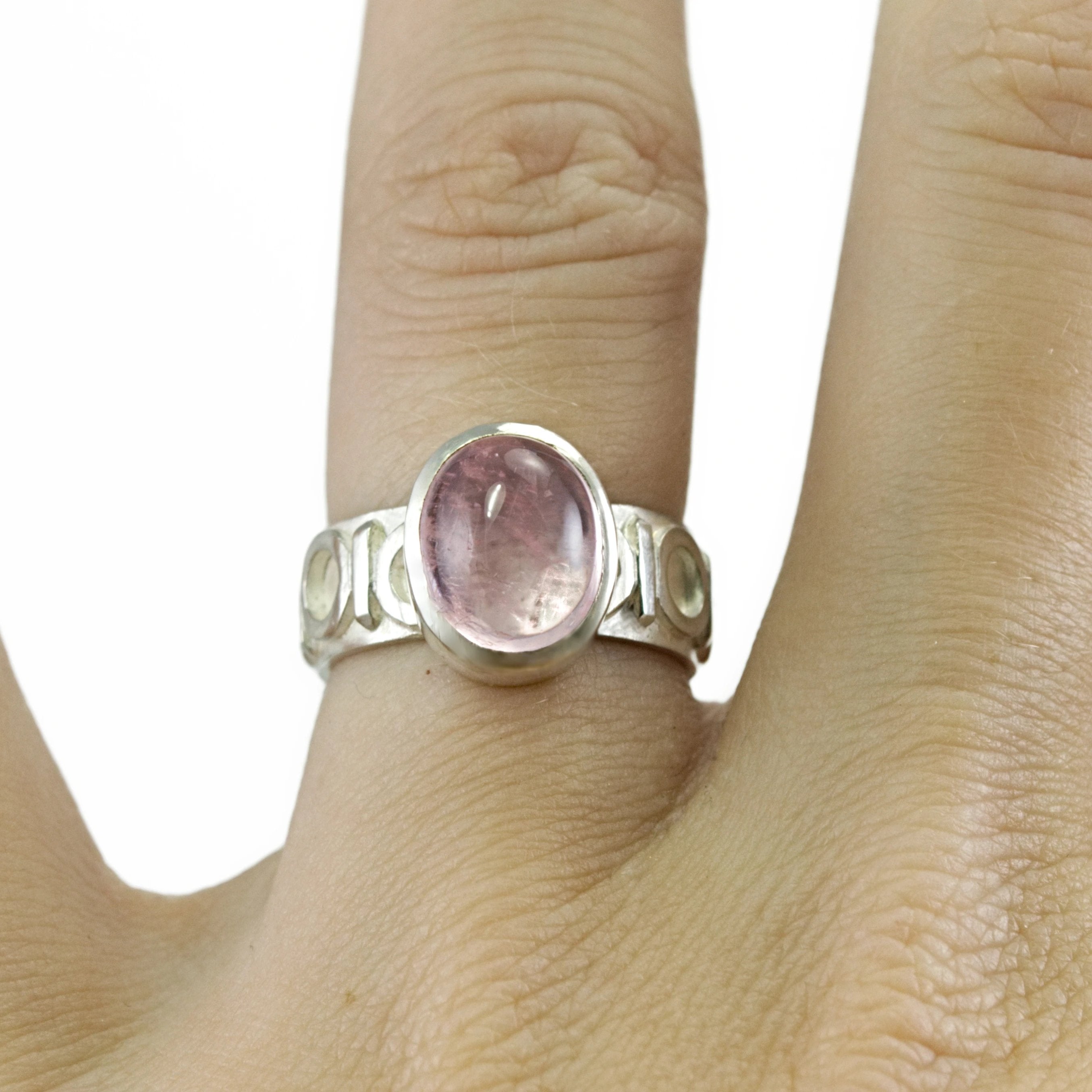 Morganite Cabochon Ring - Size 5.75