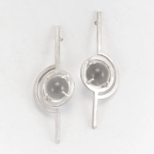 Caged Sphere Lollipop Earrings