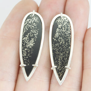 Pyrite in Slate Earrings #2