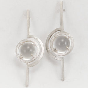 Caged Sphere Lollipop Earrings