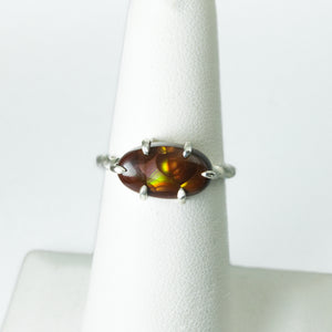 Fire Agate Twist Ring #2 - Size 6.5