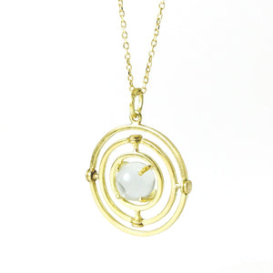 Caged 18k Armillary Necklace