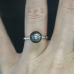 Carved Tahitian Pearl Frusta Ring - Size 6.5