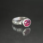Pink Tourmaline Wide Frusta Ring - Size 8