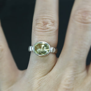 Heliodor Wide Frusta Ring - Size 7