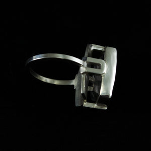 Dendritic Quartz Scaffold Ring - Size 7