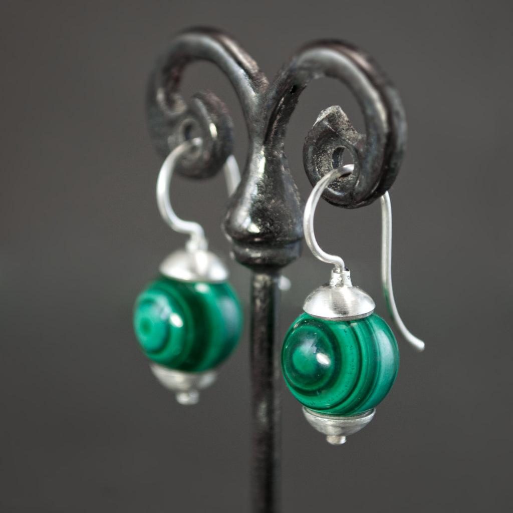 Bulls-Eye Malachite Dangles